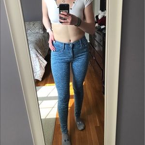 Levi’s 720 High rise zebra print jeans